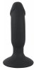 Korek analny silikonowy z wibracjami 14 cm Black Velvets